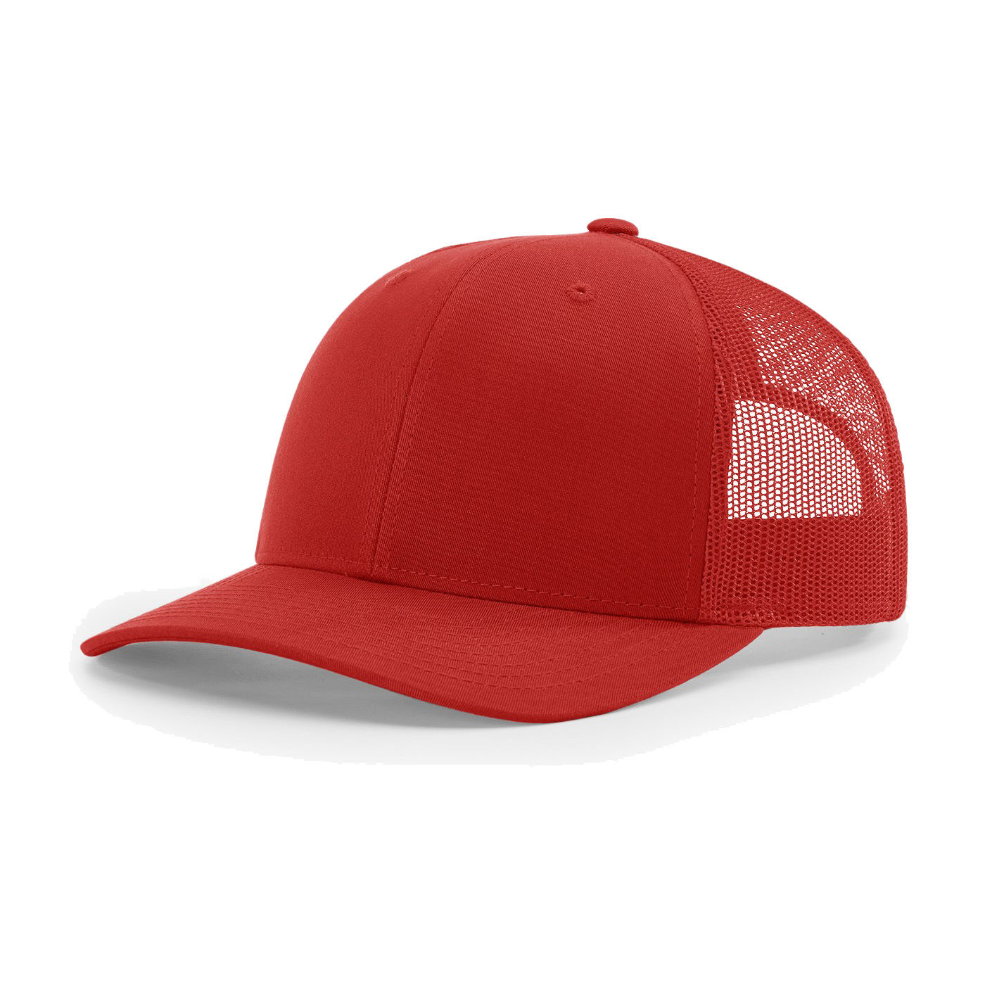 Richardson 112 6-Panel Snapback Trucker Hat w/Leatherette Adhesive Patches or Embroidery 49