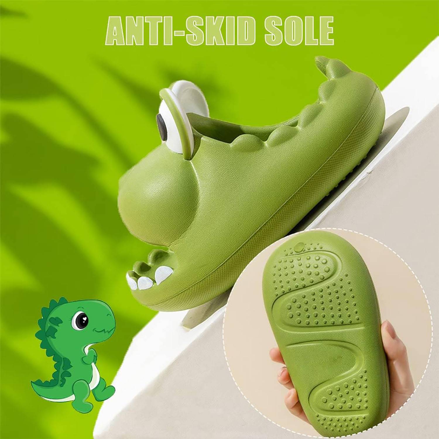 Dinosaur Slippers for Women Men Kids Anti-Slip Bathroom 9