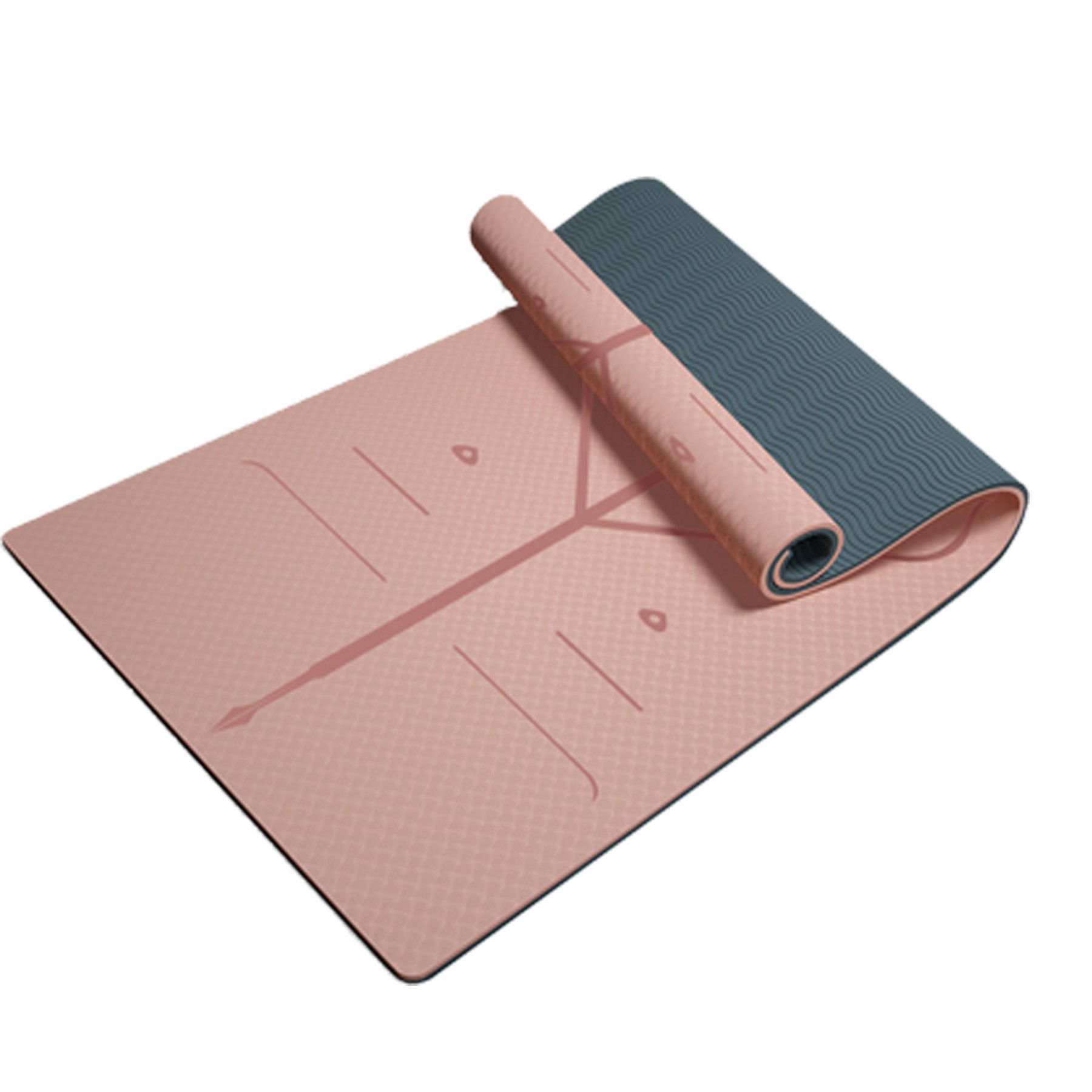 TPE Non Slip Yoga Mat w/Strap & Bag 4
