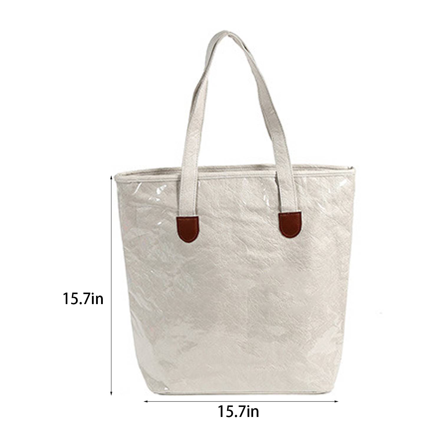 Open Top PVC Coated Washable Paper Tote Bag 6