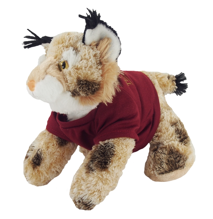 12" Bobby Bobcat with shirt and one color imprint 2
