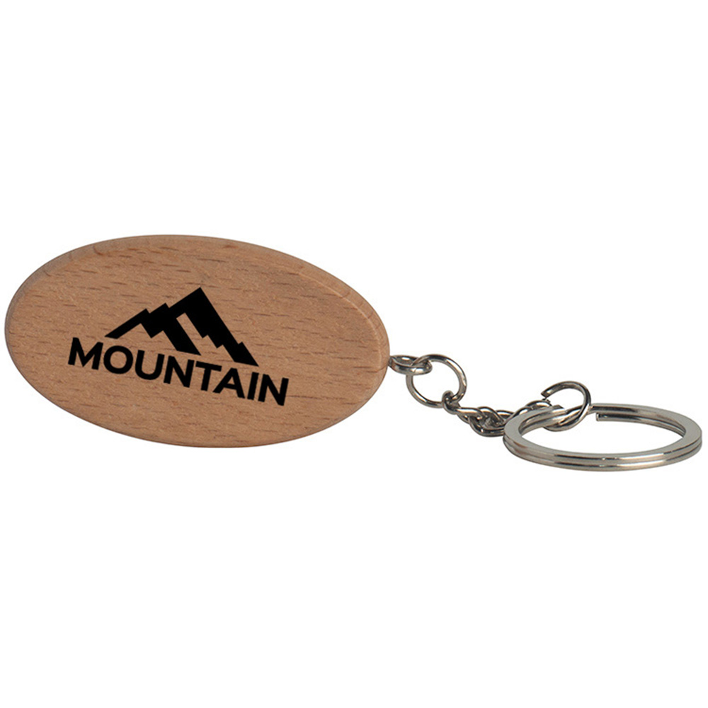 Oval Wooden Keyring 3