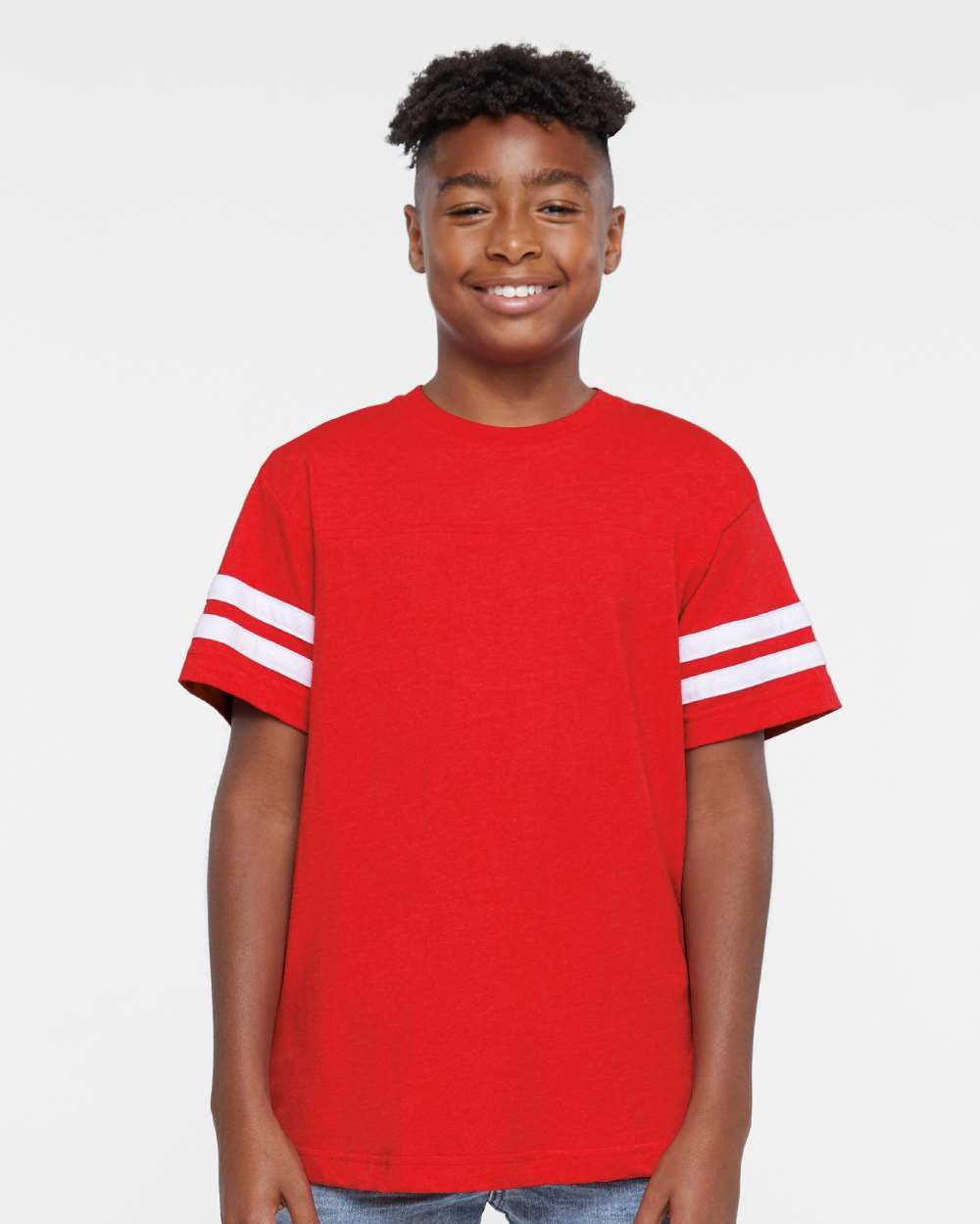 Youth Football Fine Jersey Tee - 6137 81