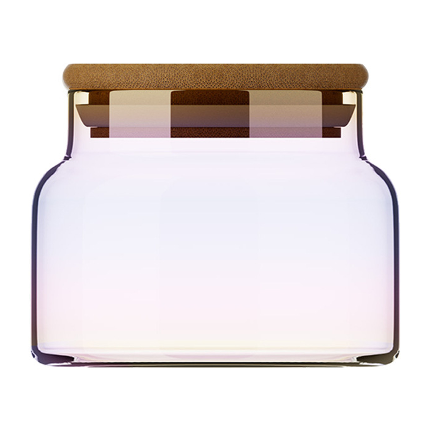 8oz Bamboo Lid Clear Glass Storage Jar 5