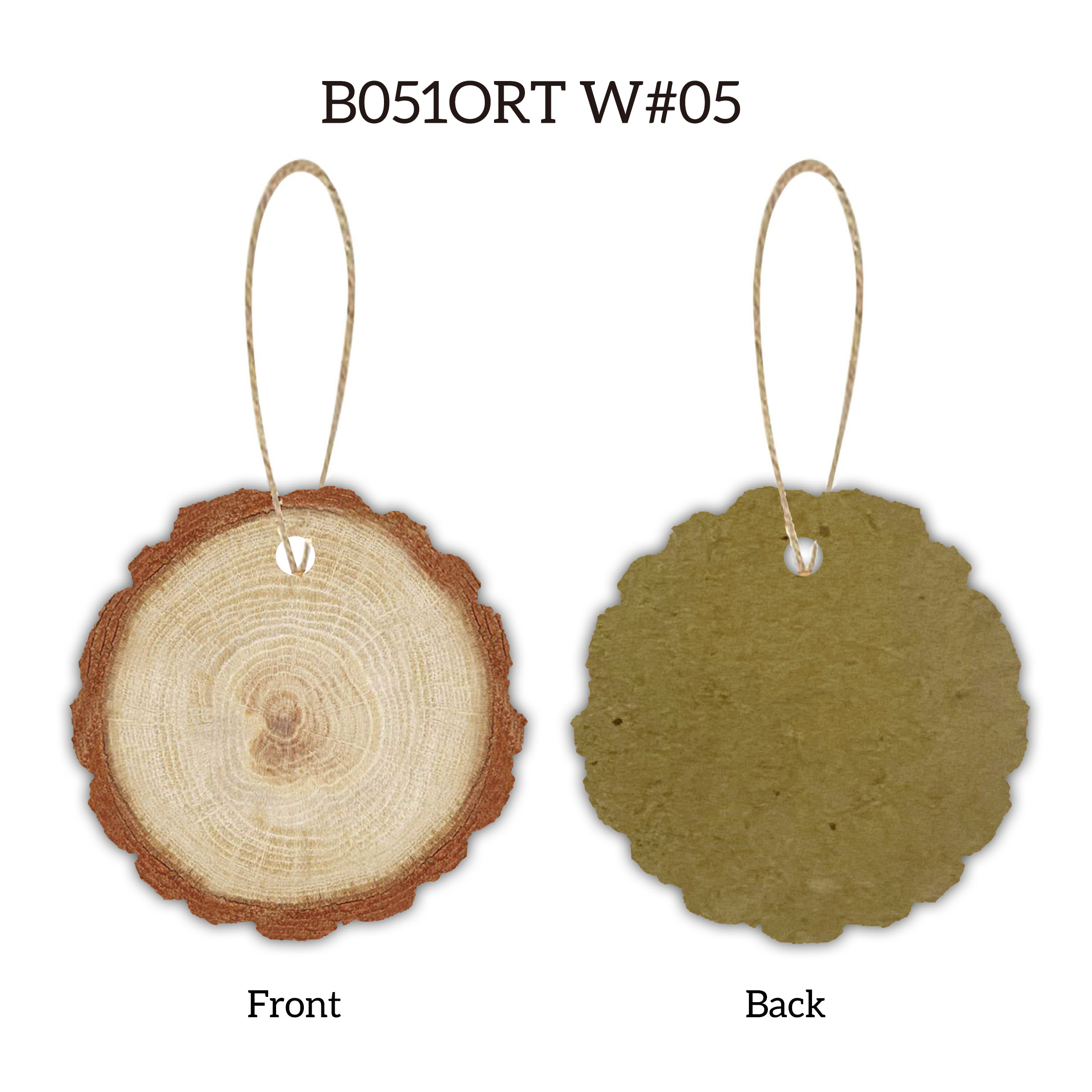 2" Full Color Christmas Ornament - Trunk w/ hemp rope 2
