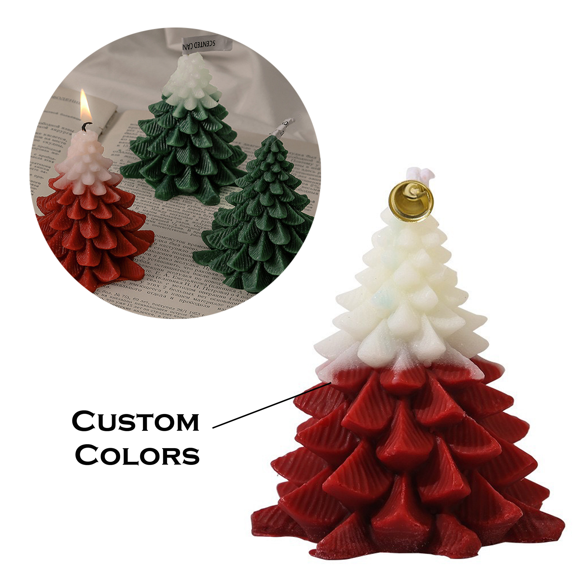 Handcrafted Christmas Tree Candle 2
