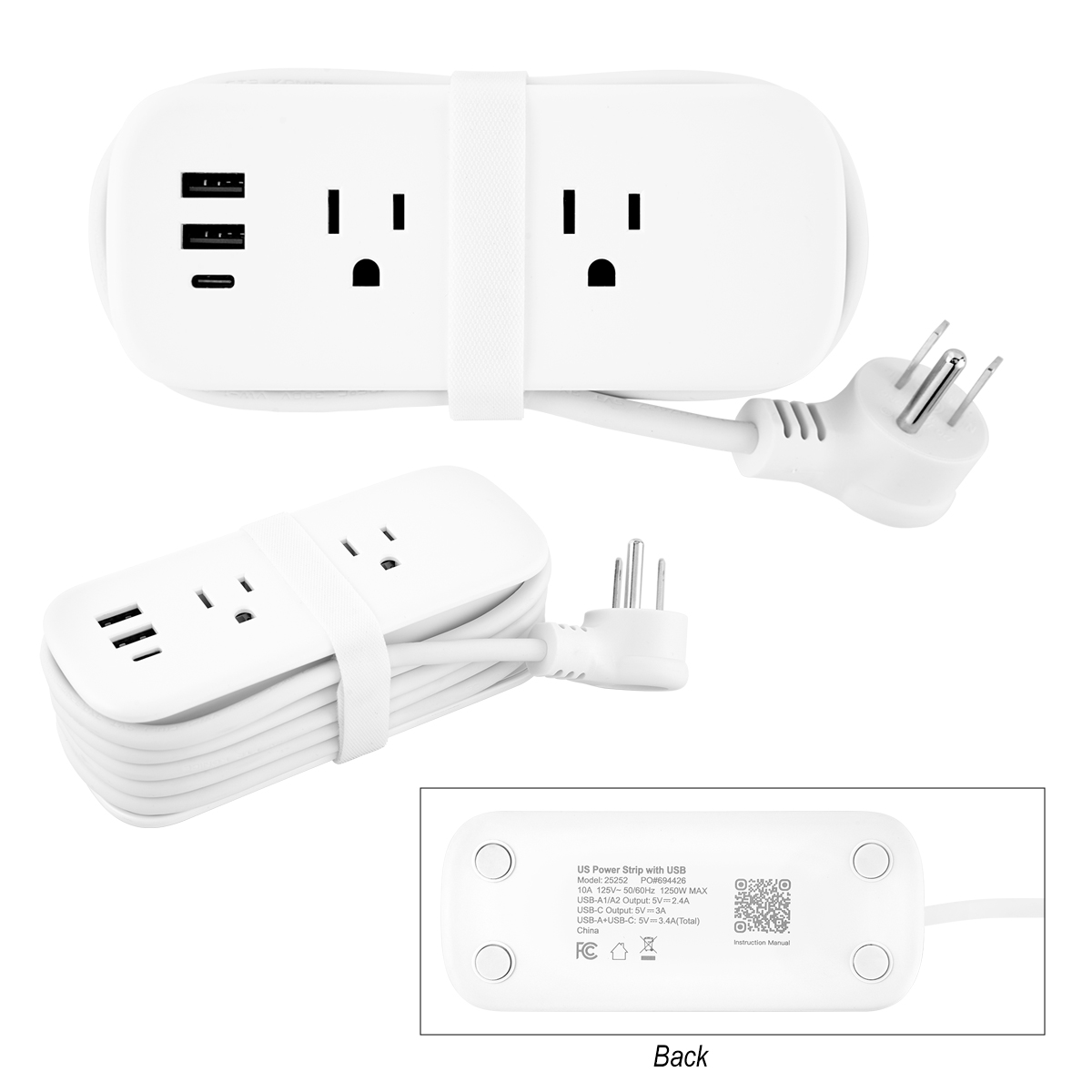 Compact Multi-Outlet Power Strip 3