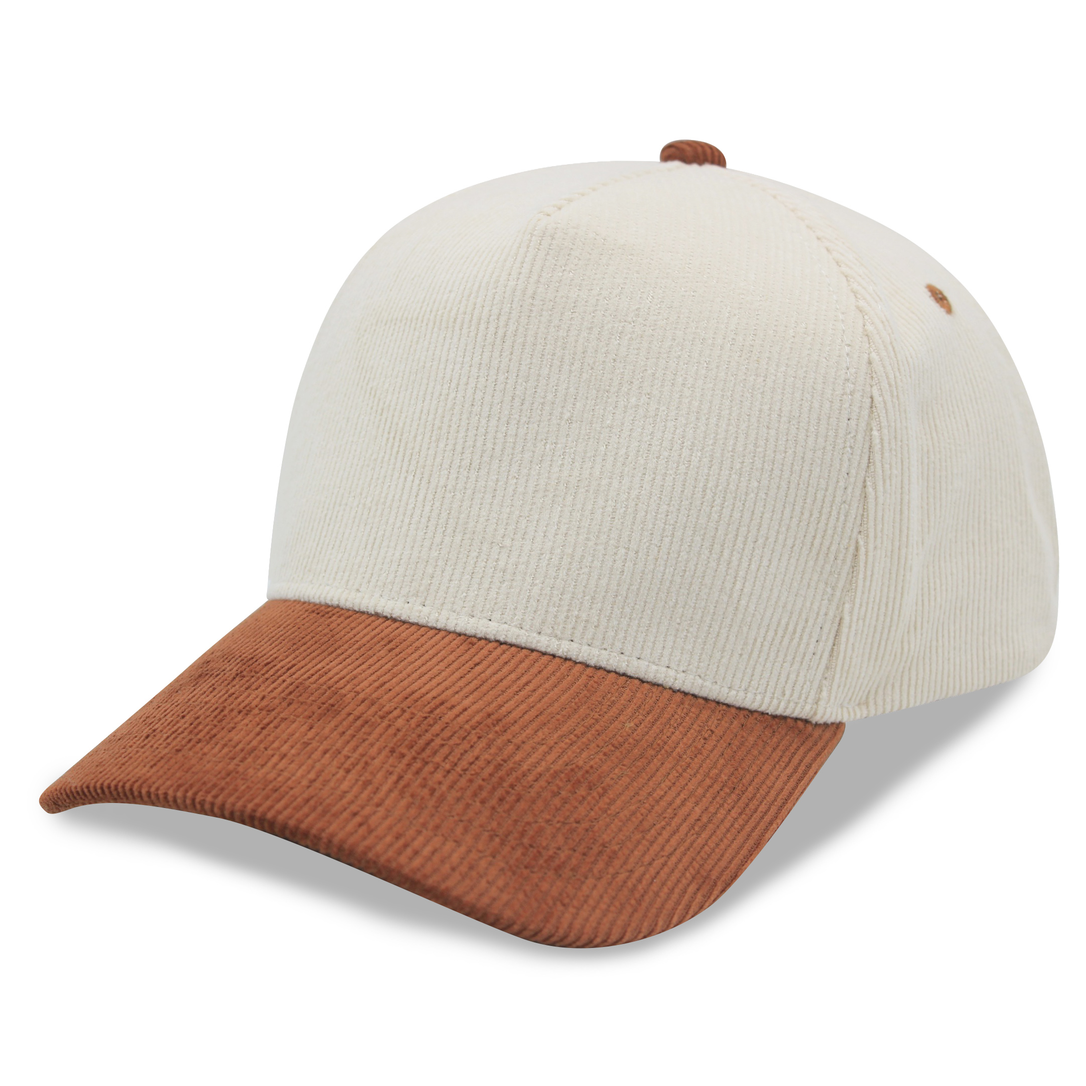 A Frame Corduroy 5 Panel Baseball Cap Snapback
