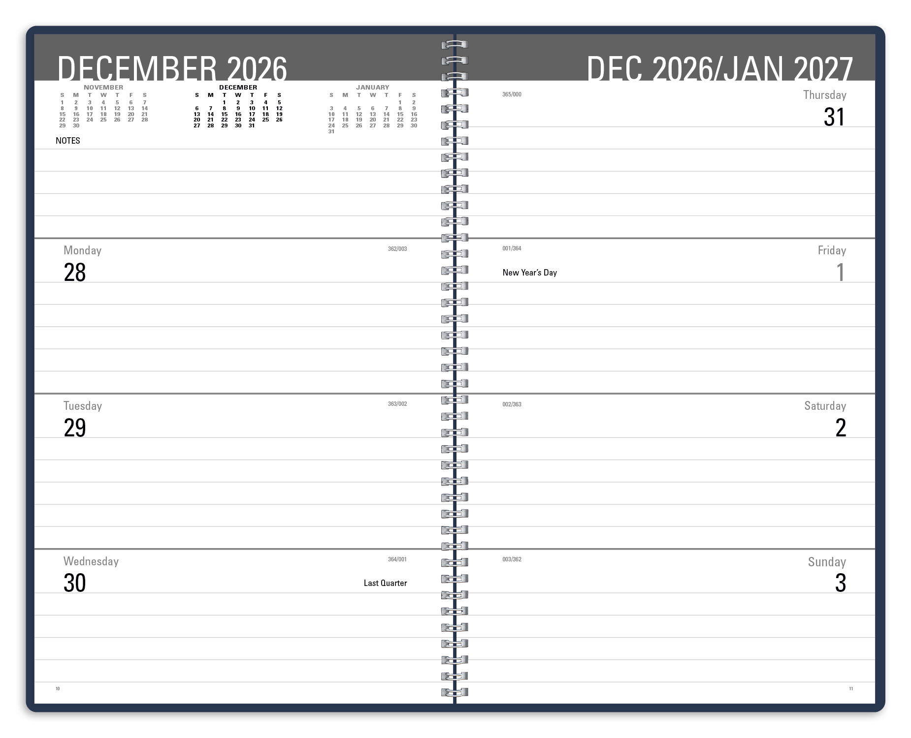 Triumph® Calendars Classic Weekly Desk Planner 108