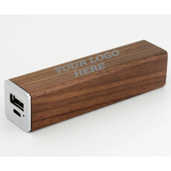 Mini Wooden USB Phone Charger 2200mah 1
