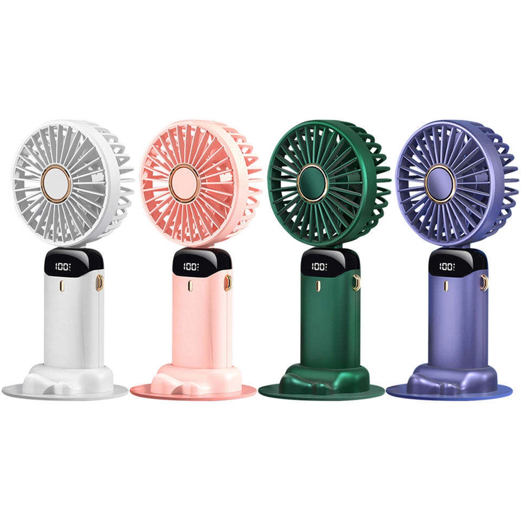 3000 mAh Digital Display Folding Handheld Fan 8