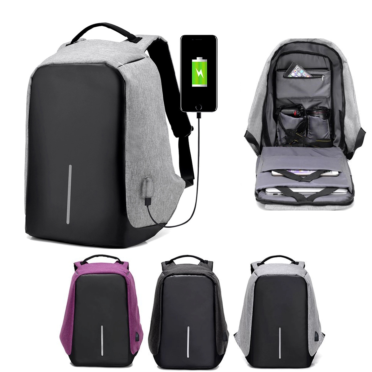 Waterproof Laptop Backpack With Usb Charging Port 2
