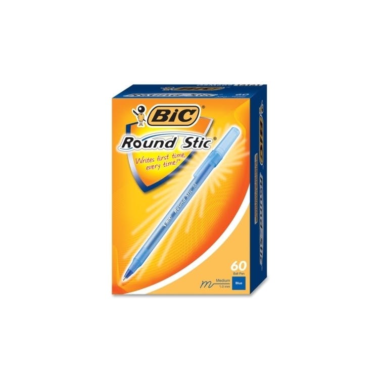 Bic Round Stick Ballpoint Pens - Med. Pt. Blue Ink 2