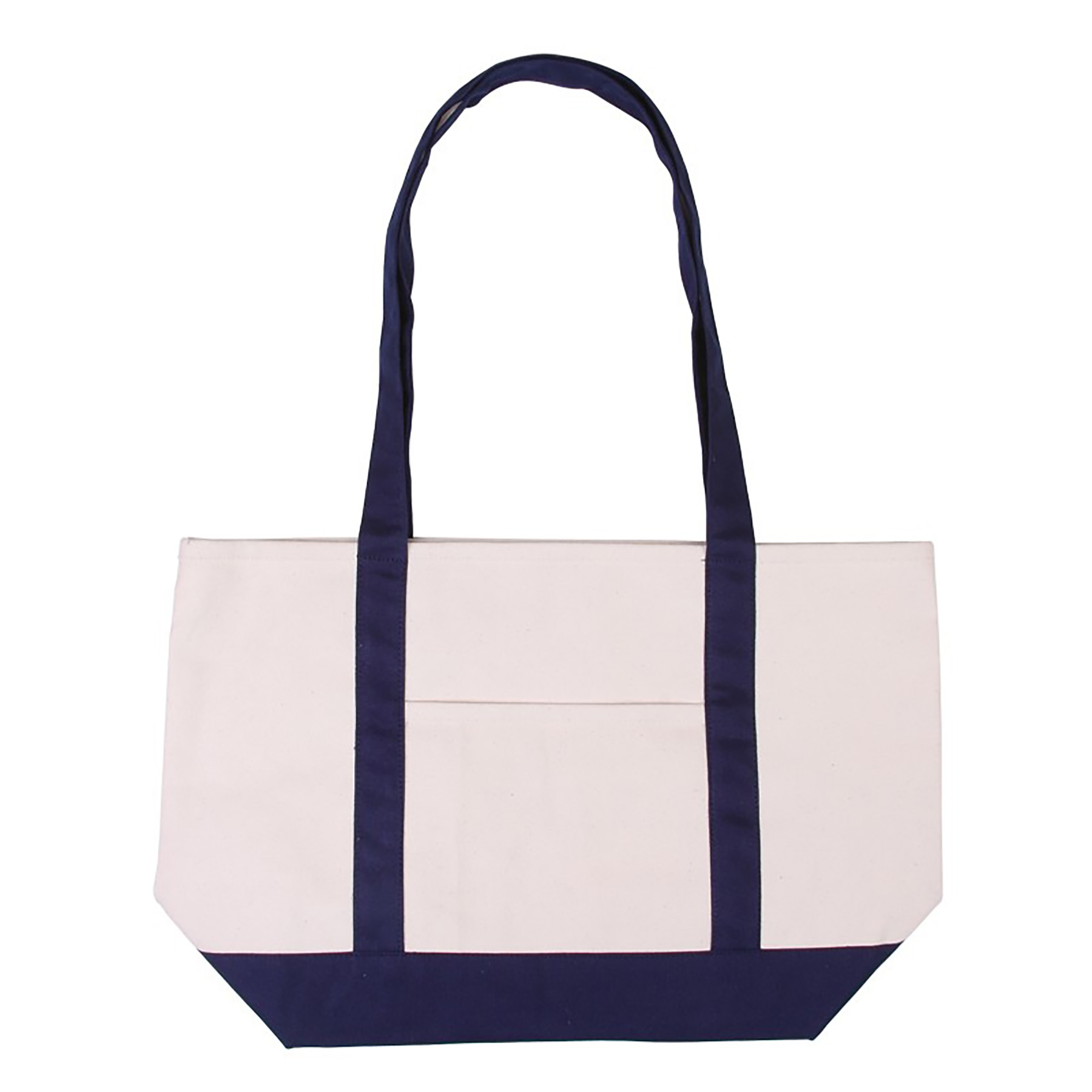 Open Top Heavy Duty Deluxe Tote Bag with Outer Pocket, custom tote bag with logo imprint 2