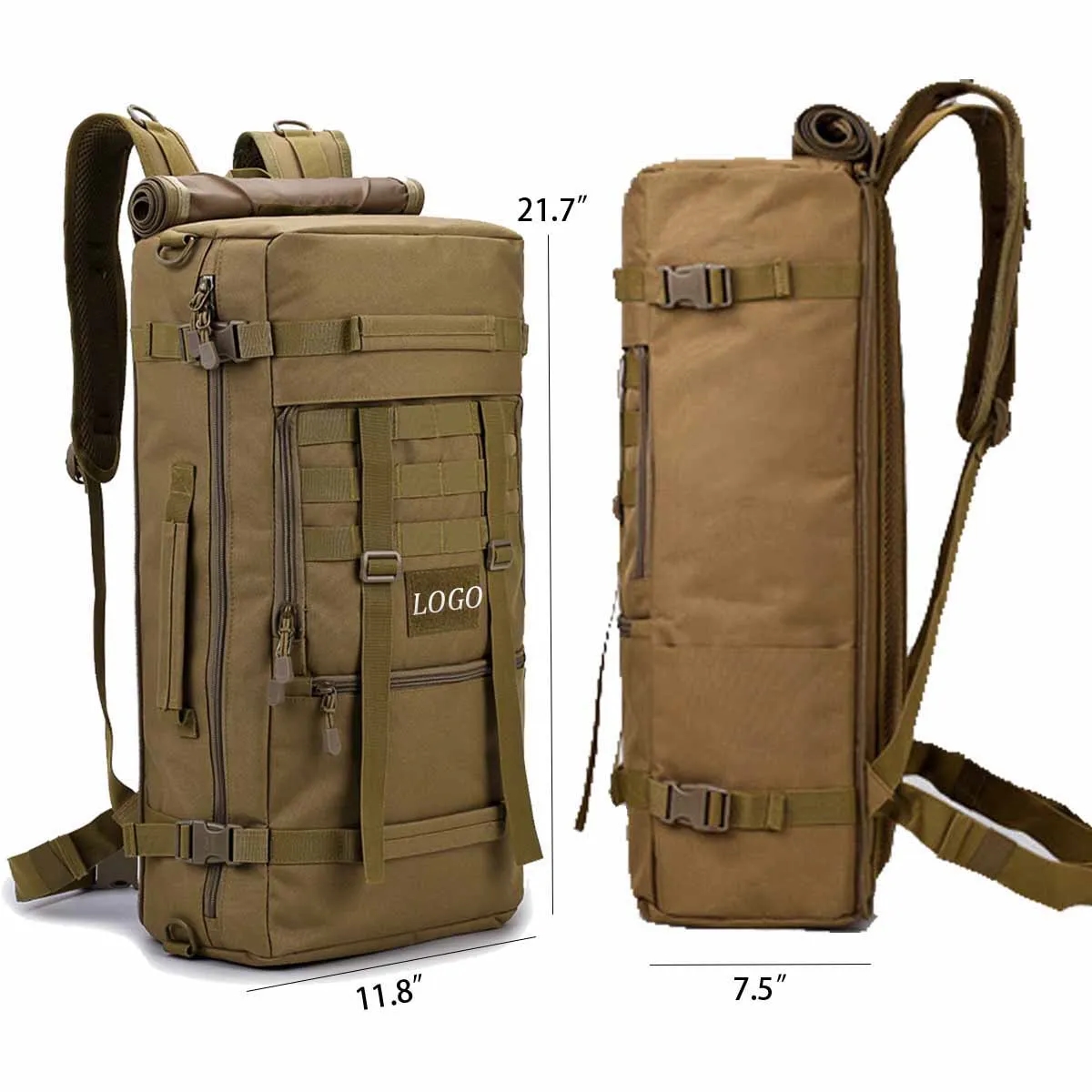 2 in 1 Convert Camo Tactical Molle Rucksack Coyote Backpack 1