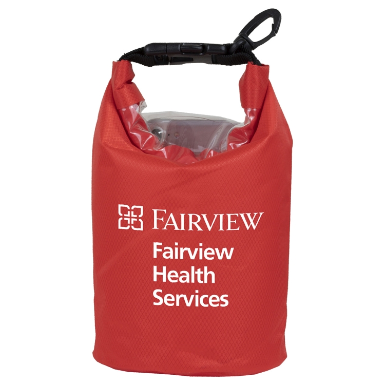 7" W x 11" H "The Navagio" 2.5 Liter Water Resistant Dry Bag With Clear Pocket Window 32