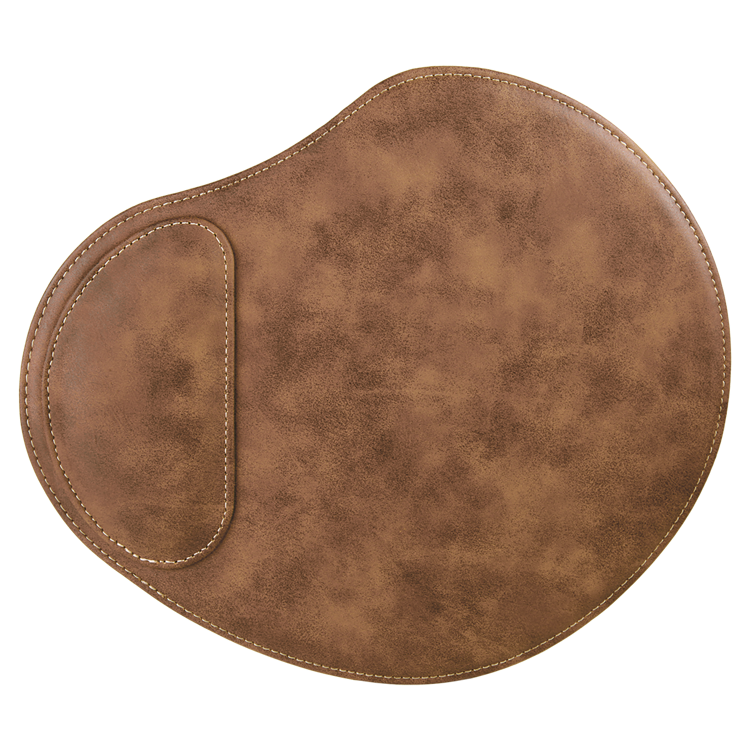9" x 10 1/4" Rustic/Gold Leatherette Mouse Pad 2
