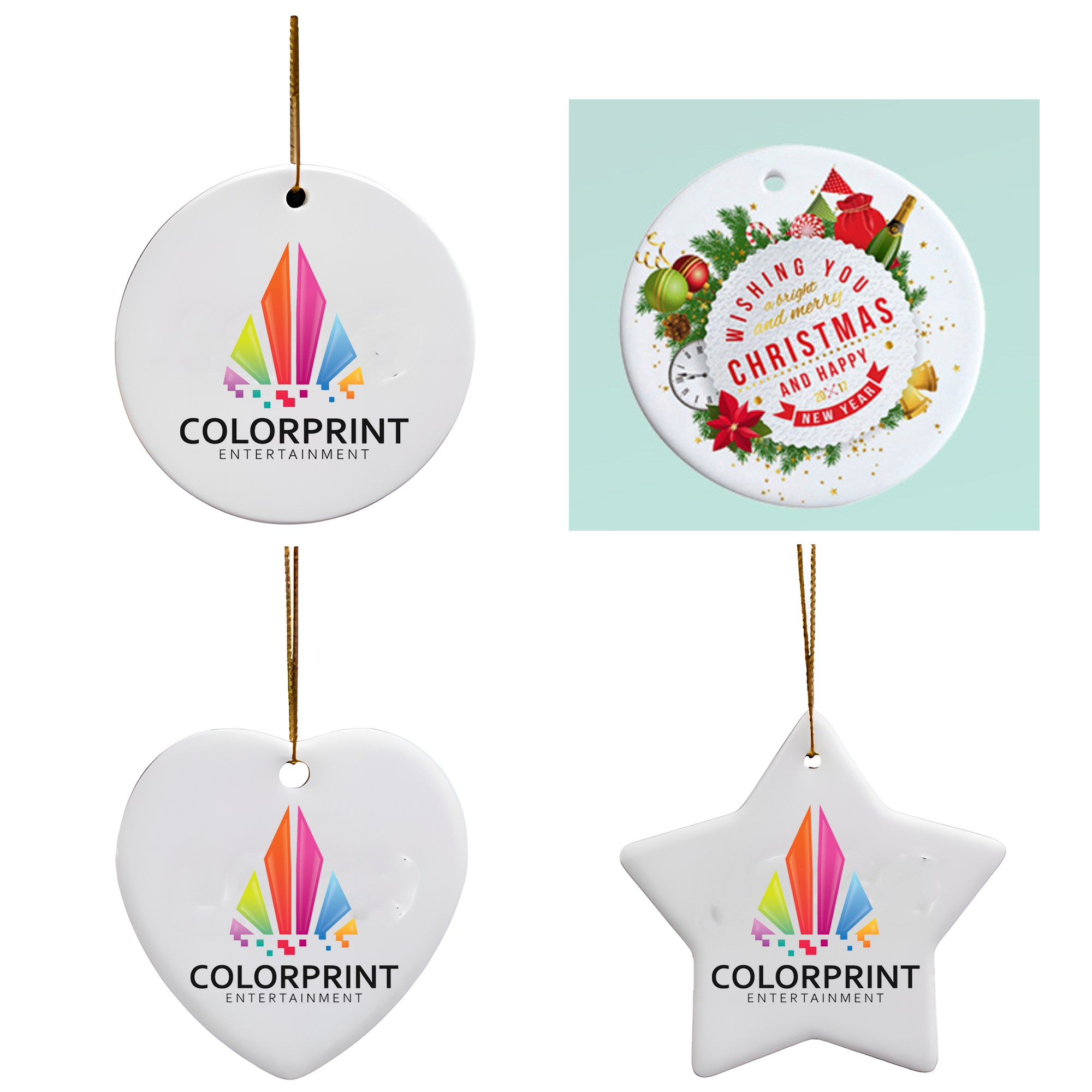 Christmas Ceramic Pendant 2