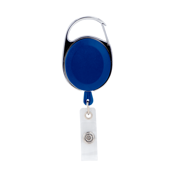Oval Metal Retractable Badge Reel with Carabiner 19
