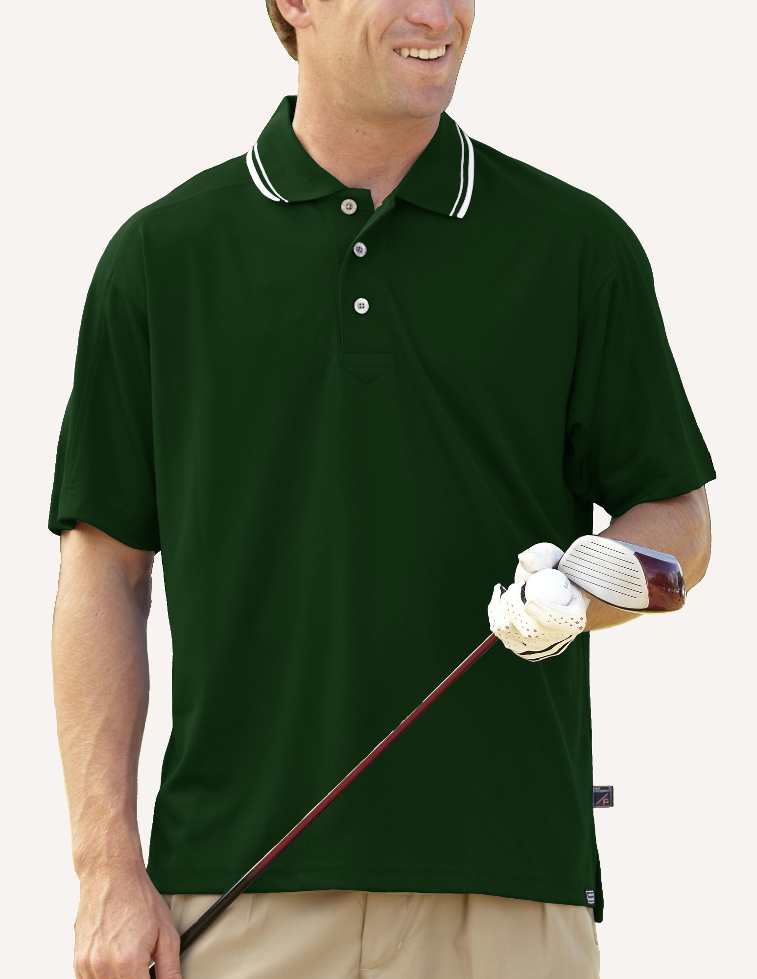 Men's Pacifica Birds Eye Solid Polo Shirt 11