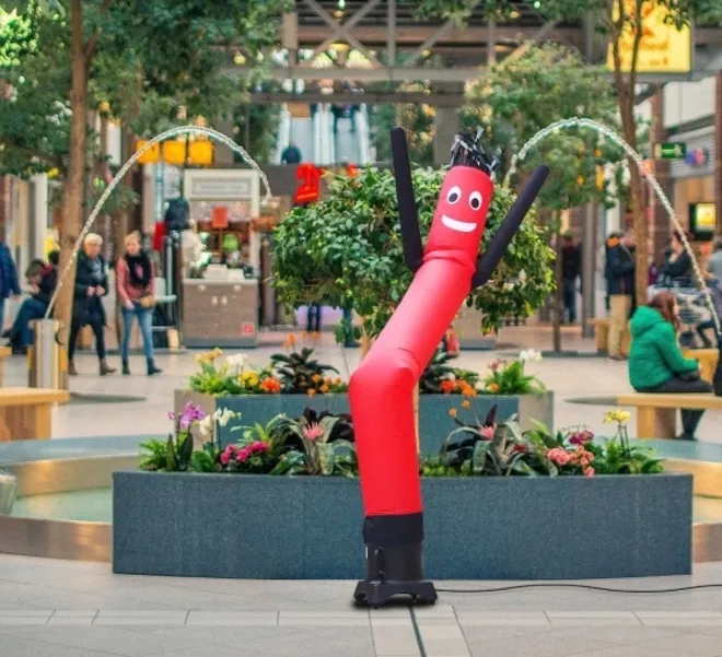Red with Black Arms Inflatable Tube Man - 10ft w/Blower 2