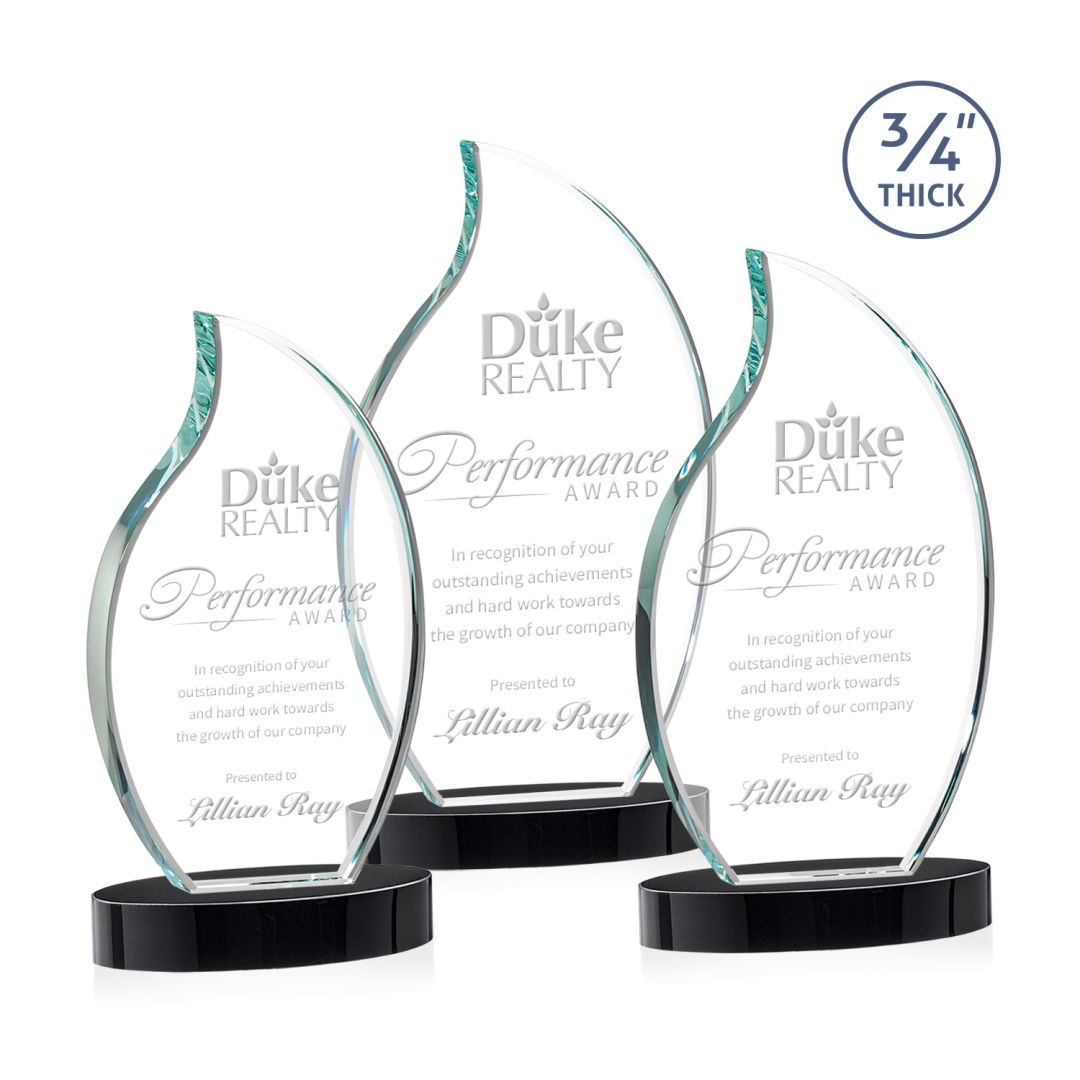 Croydon Flame Award on Alberton Base - Black