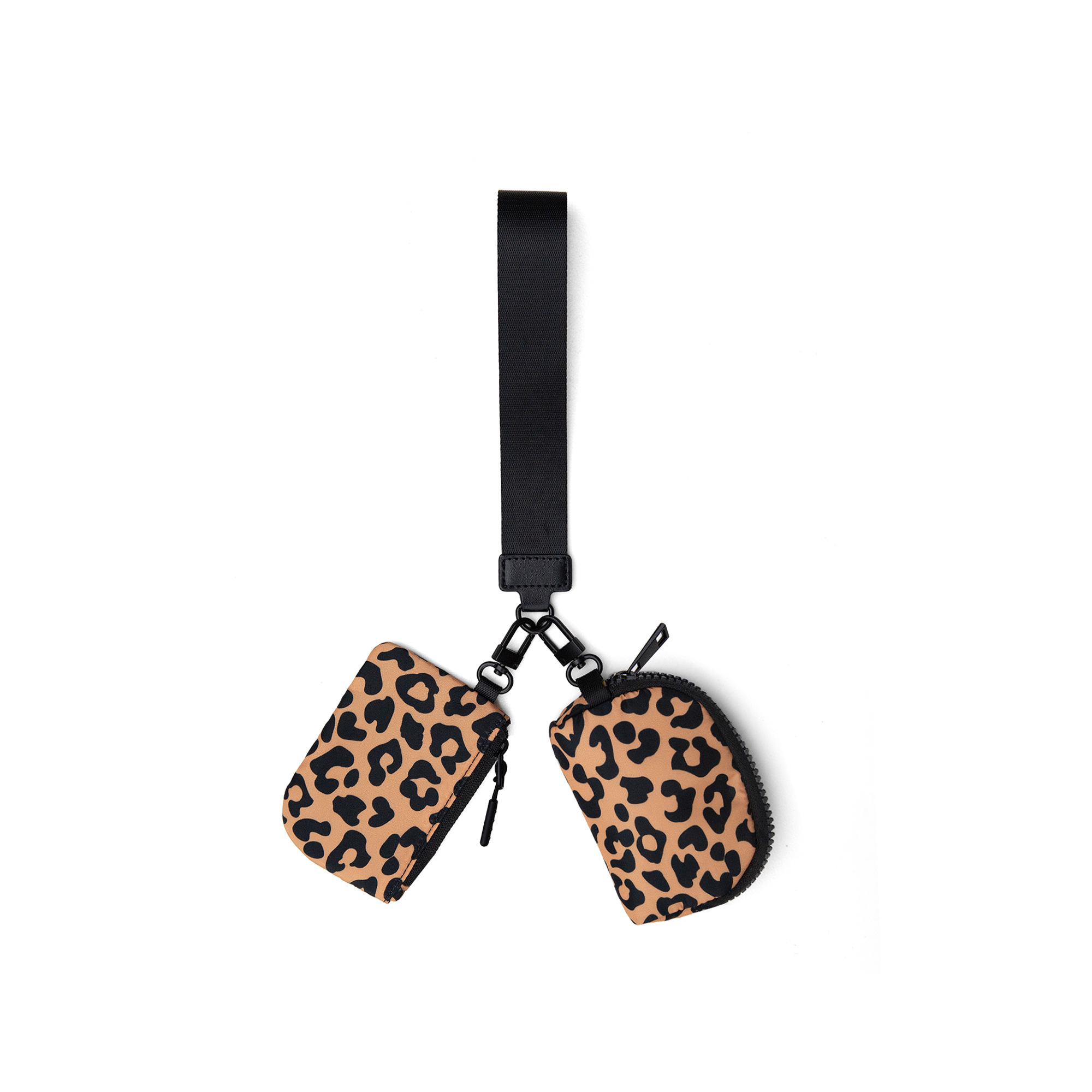 Nylon Dual Pouch Wristlet 3" x 4" With Zipper Strap 19