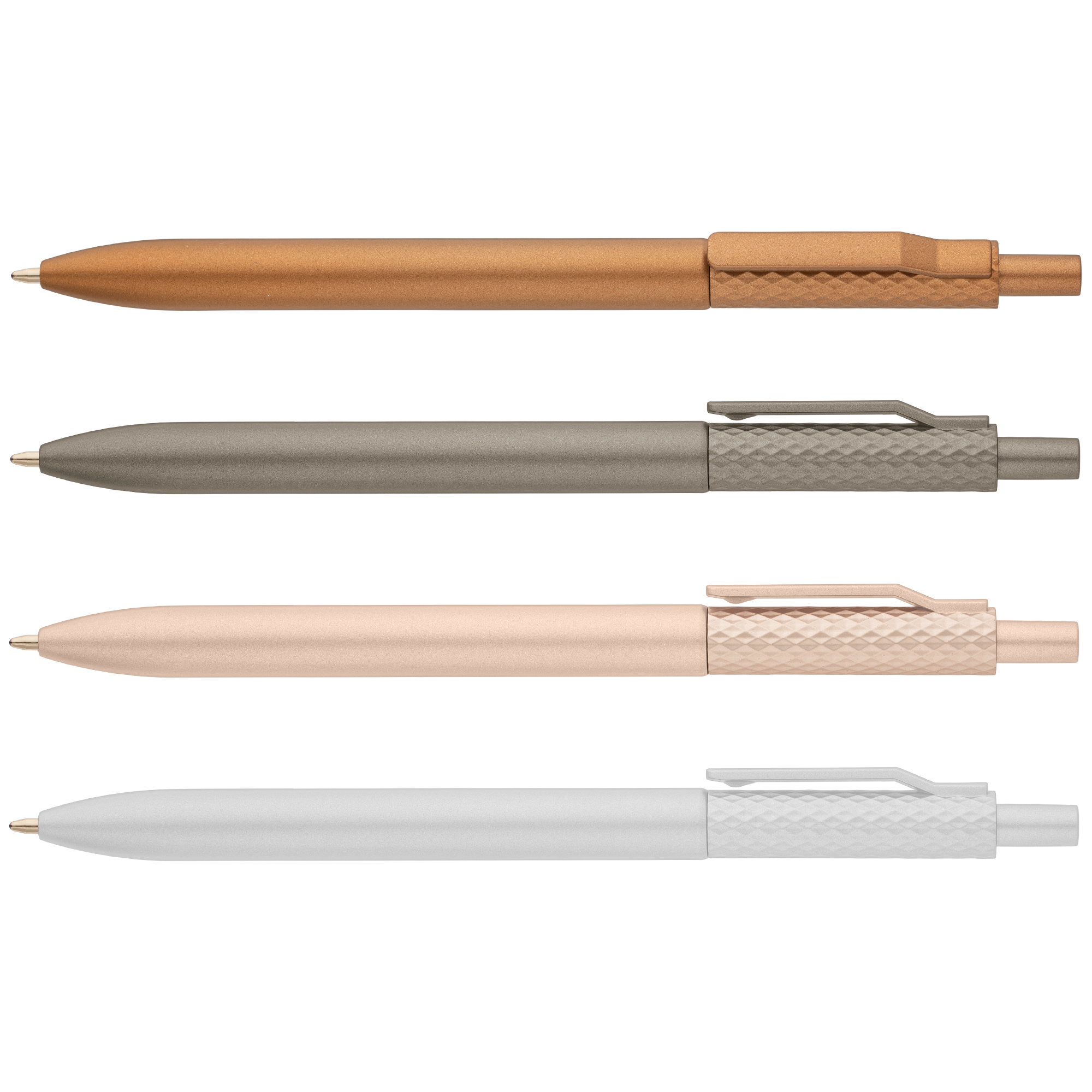 Vale Recycled Plastic Diamond Textured Metallic Pen 15