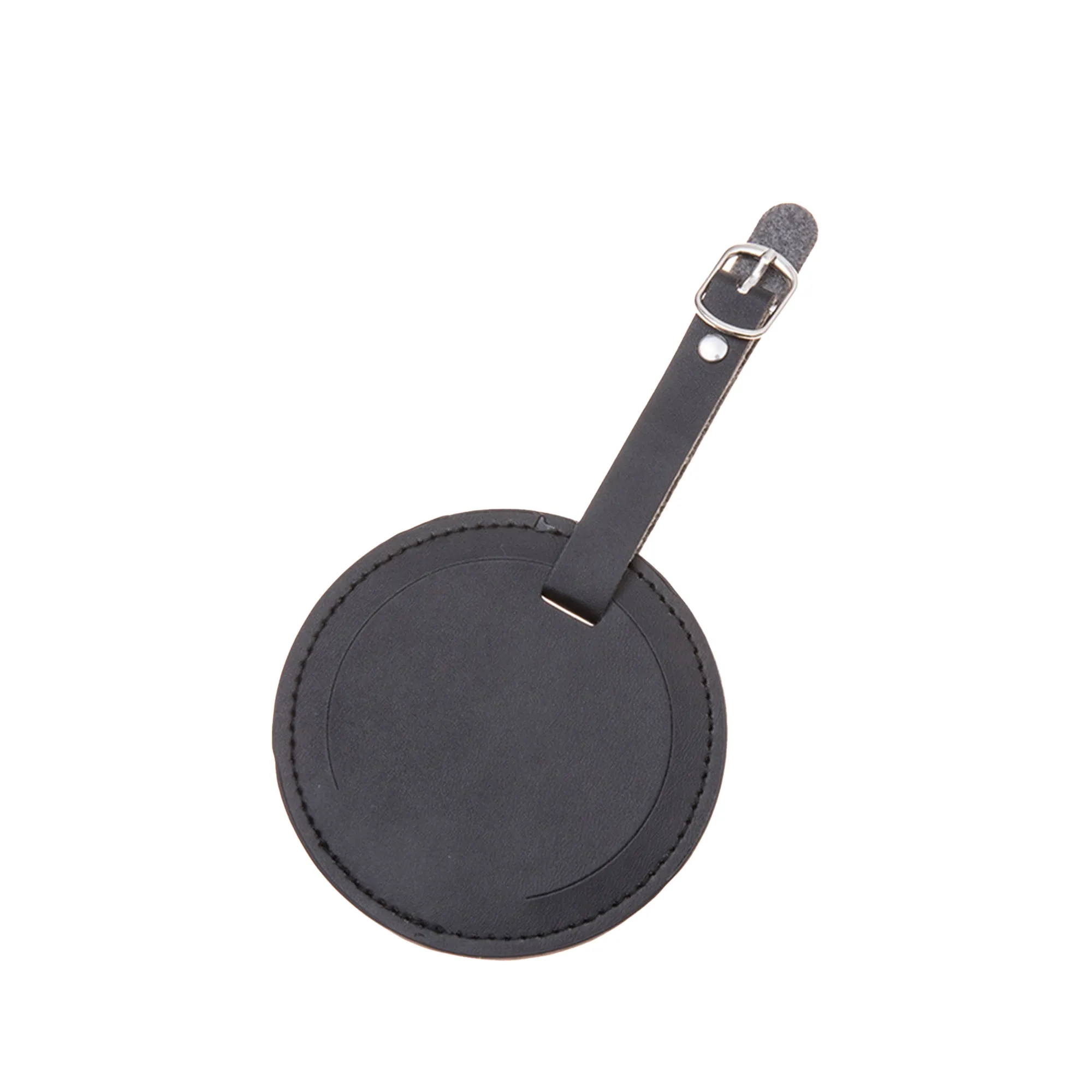 Round Leather Luggage Tag with Custom Logo 7