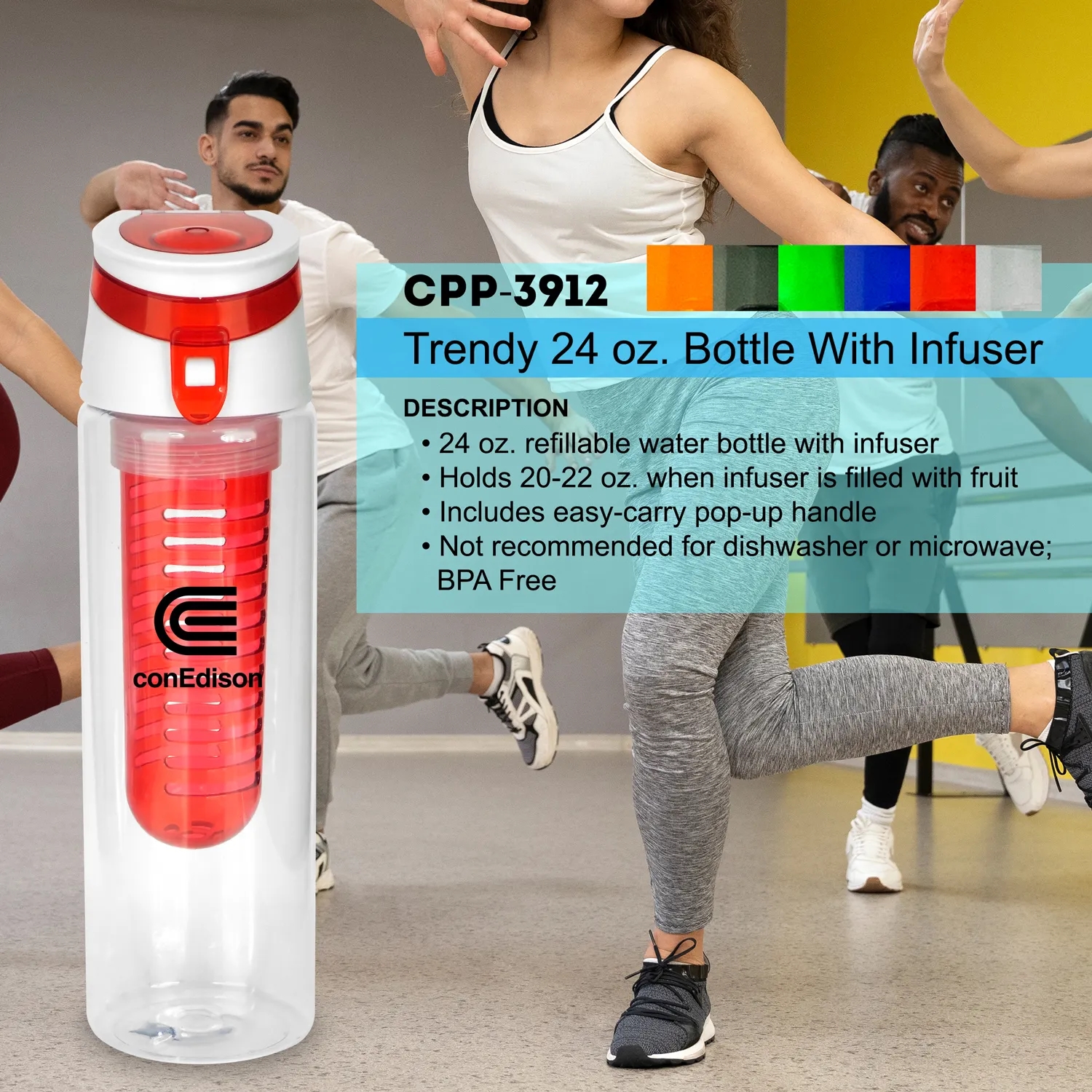 Trendy 24 oz. Bottle With Fruit Infuser 3