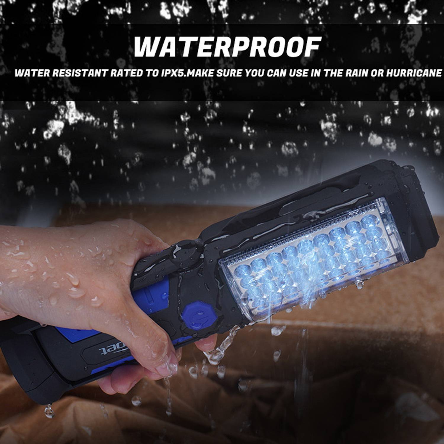 Adjustable Magnetic LED Work Flashlight w/ Hook 2