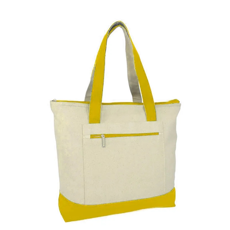 Large Heavy Reusable Zippered Tote Bags 5