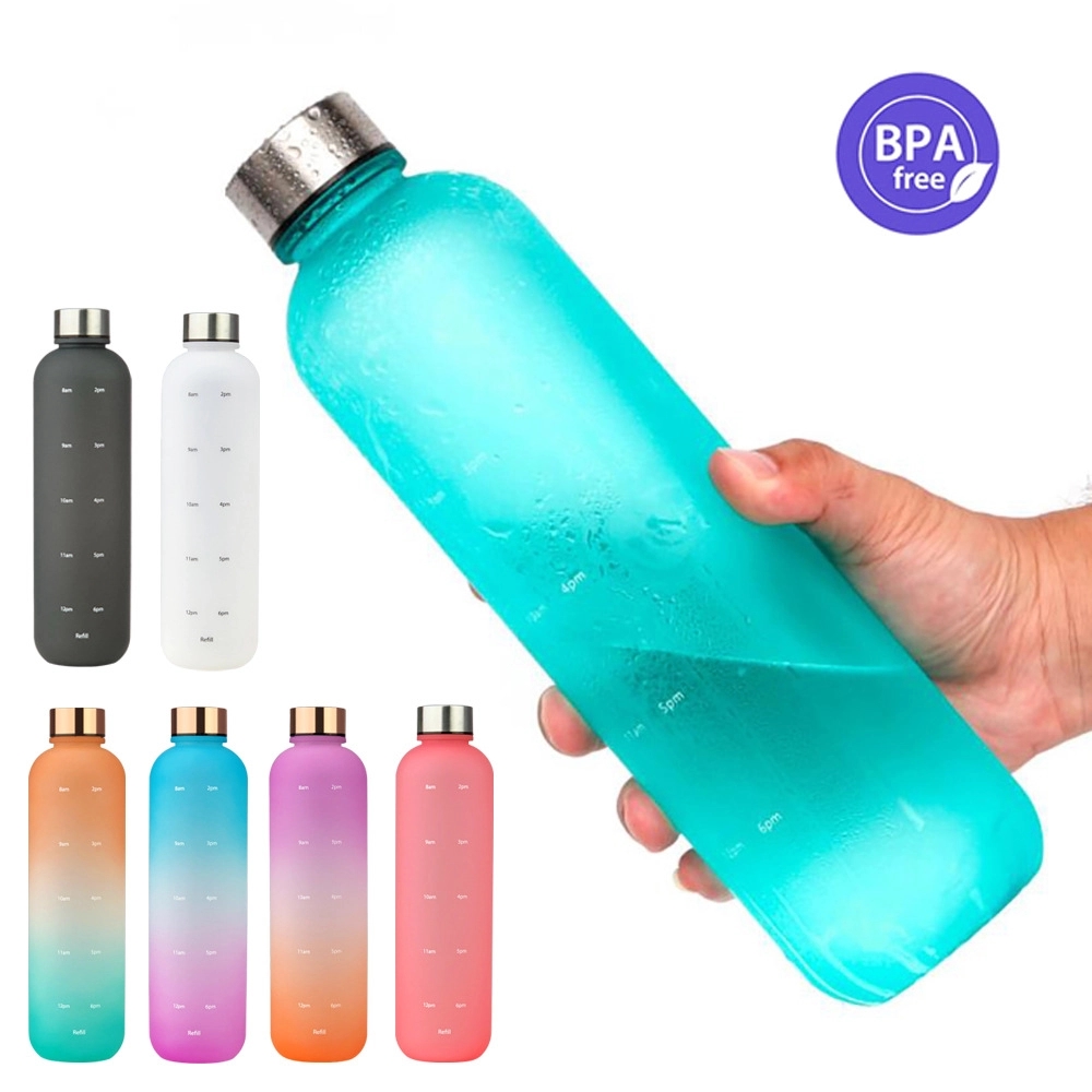 Custom 32 oz Tritan Material Water Bottle with Time Marker 9