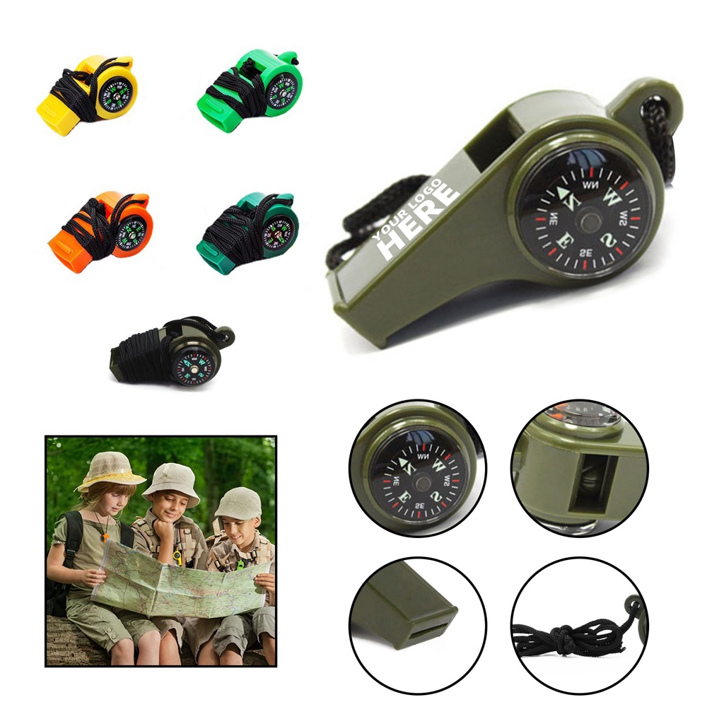 Whistle With Thermometer, Compass And
Lanyard 2