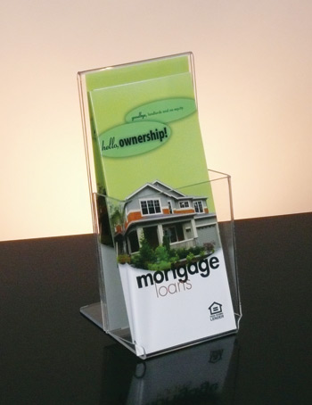 Single Pocket Clear Brochure Holder Full Back