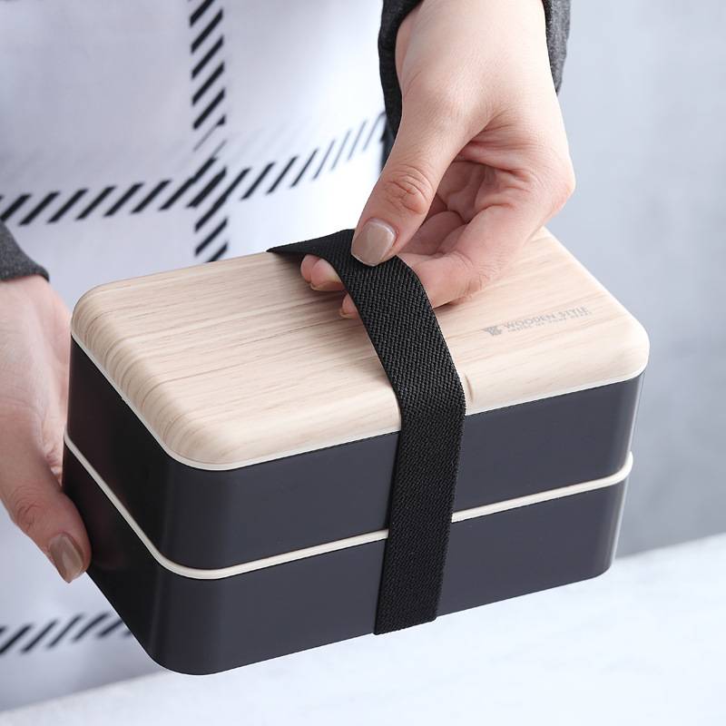 Plastic Double Layered Bento Box 6