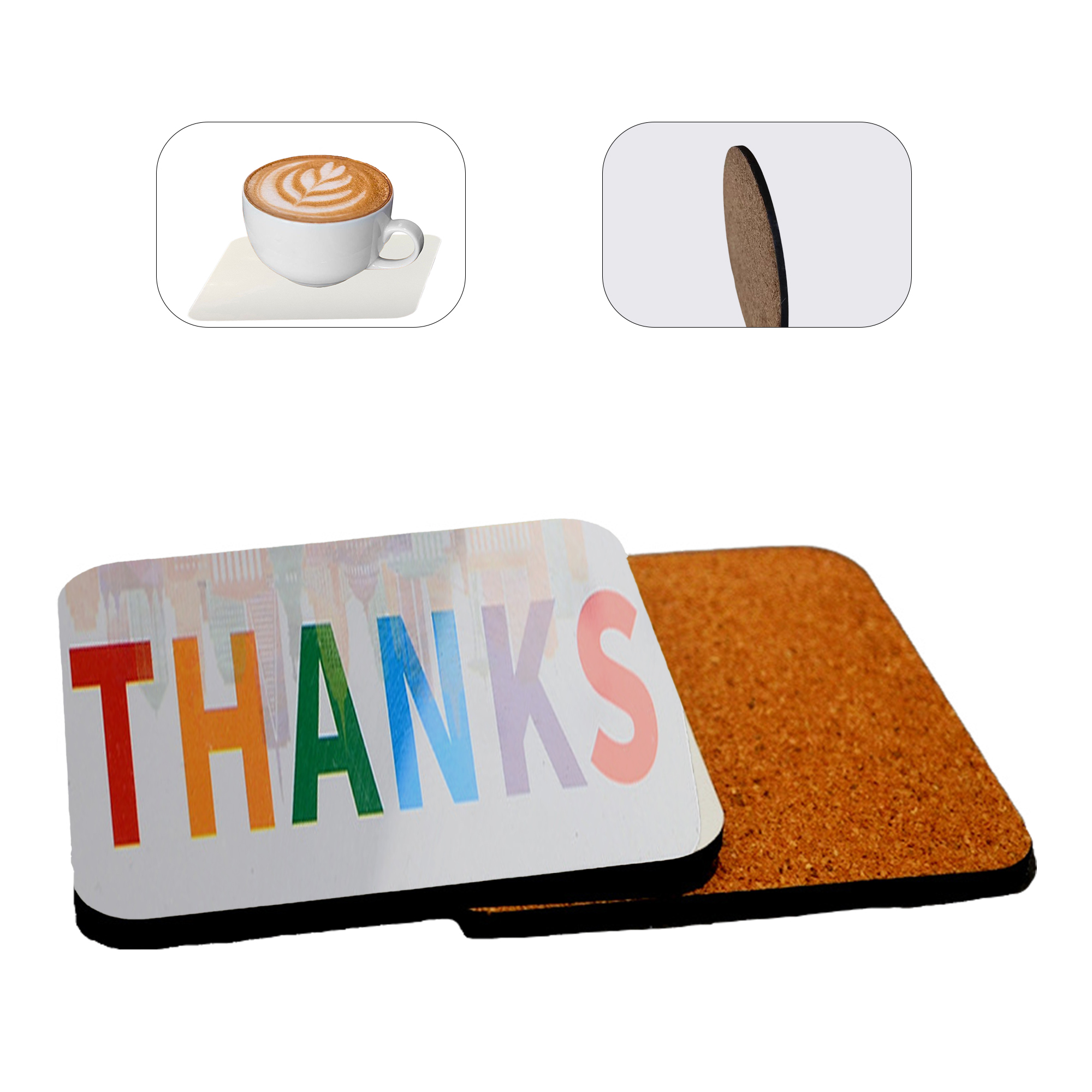 Heat Insulating and Anti Slip Cork Coaster 2