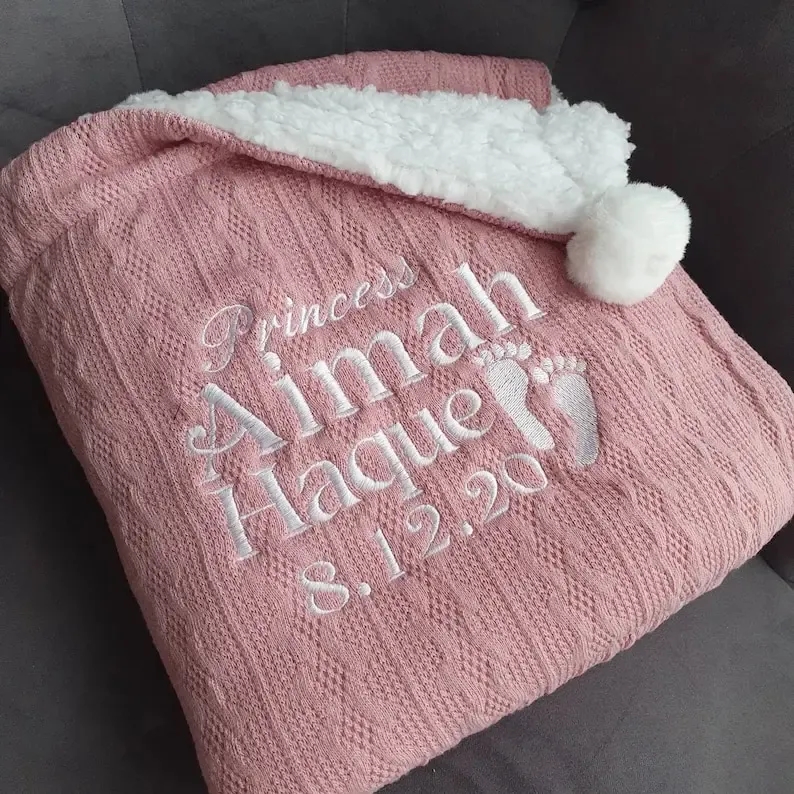 Embroidered Fleece Baby Blanket 2