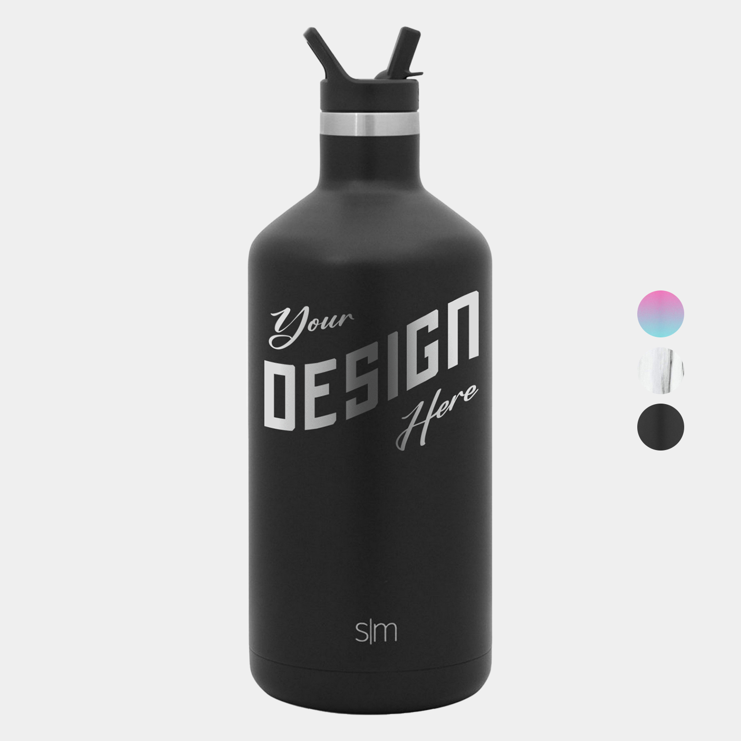 64 oz Simple Modern® Stainless Steel Insulated Ascent Water Bottle w/ Straw Lid, custom water bottle with logo imprint 2