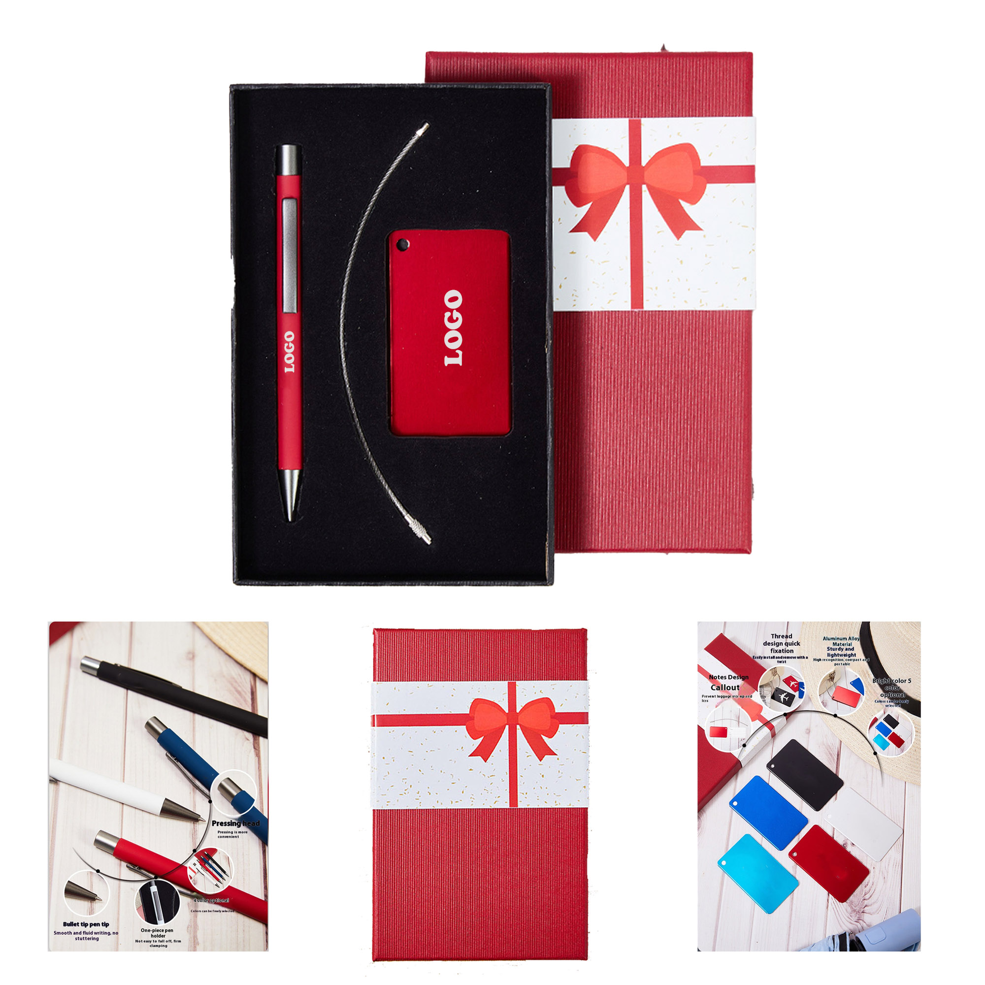MOQ 10 pcs Personalized Travel Tag Set 2