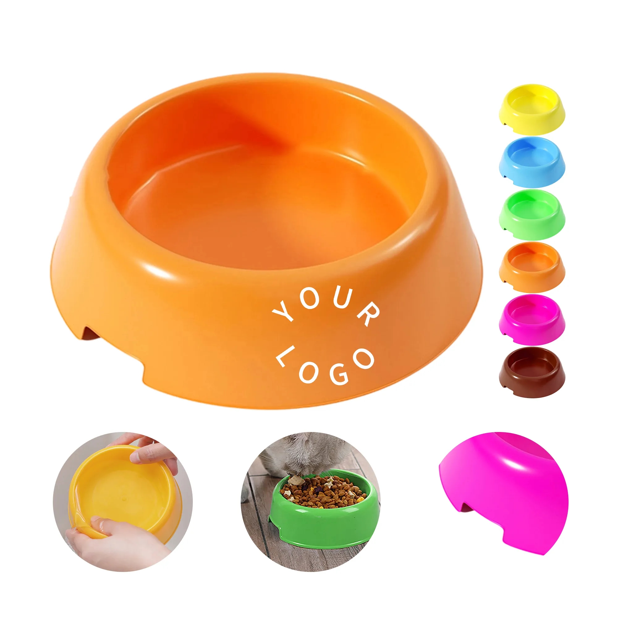 Plastic Candy Color Pet Food and Water Bowl 10