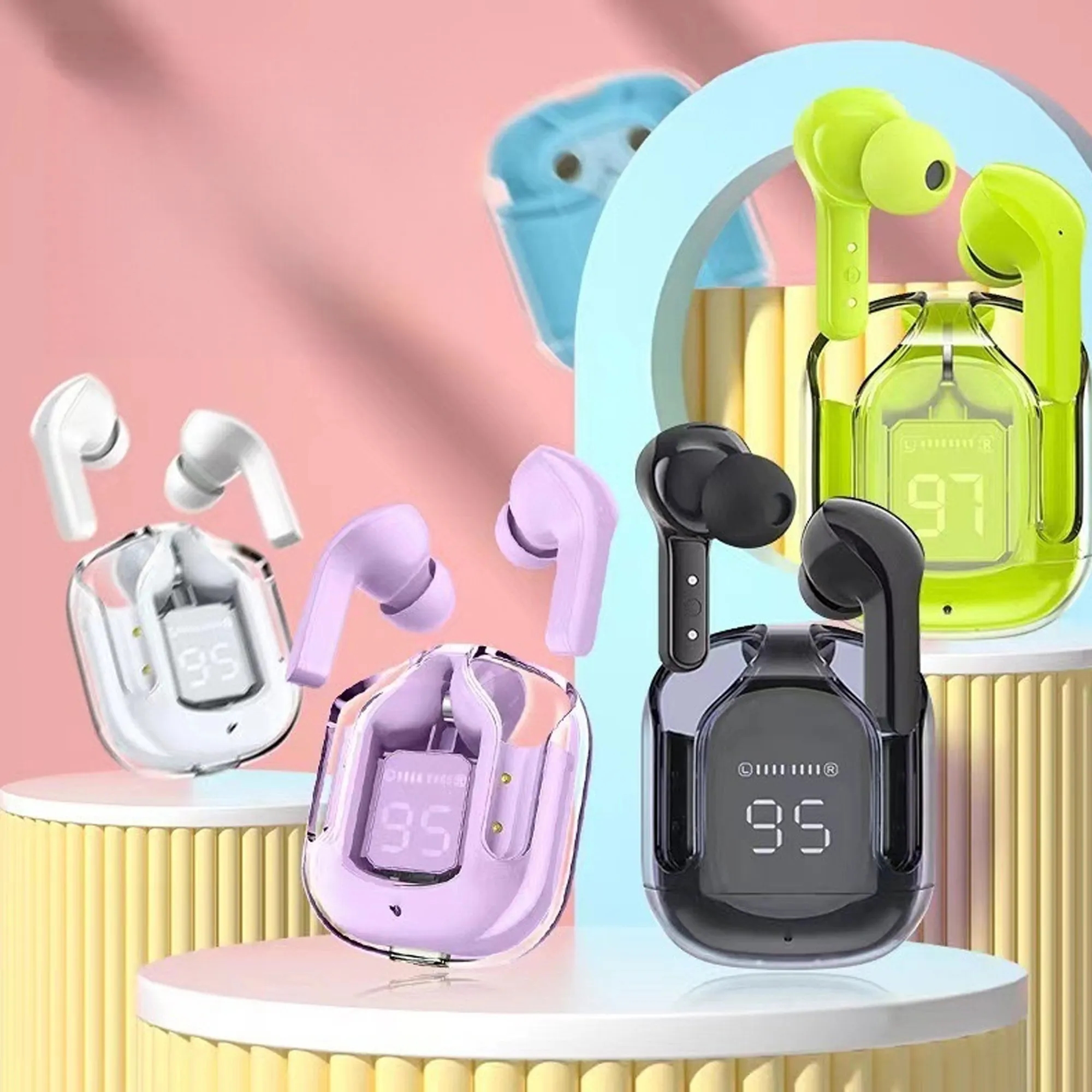Noise Cancelling Wireless Earbuds With Battery Indicator 4