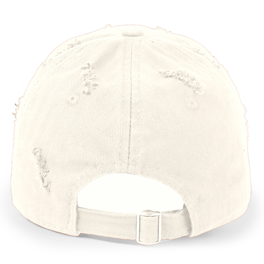 Stock Solid Color Ripped Cotton 6-Panel Baseball Cap 12