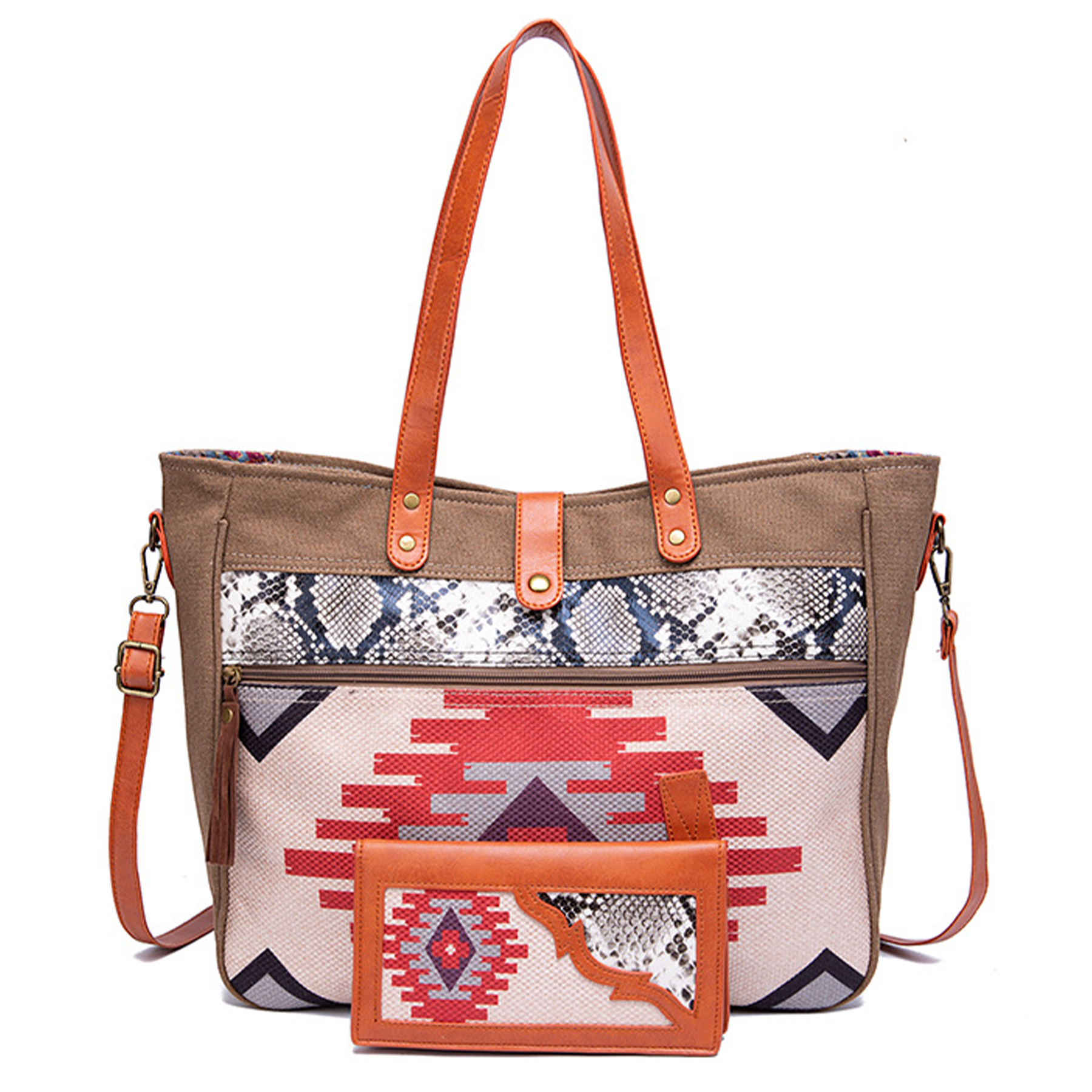Canvas Cotton and linen hand-to-shoulder computer bag 3