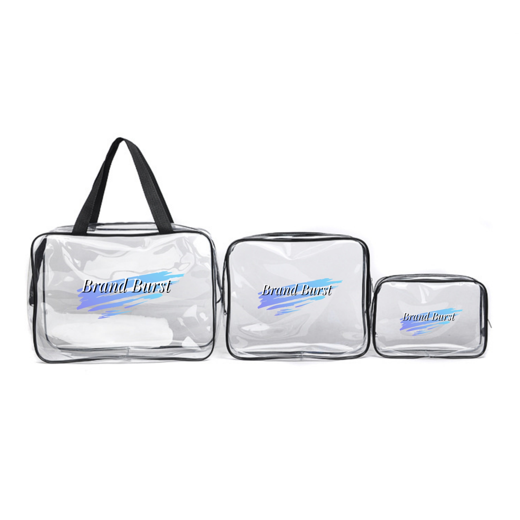 3pcs Clear Makeup Bag Sets 4