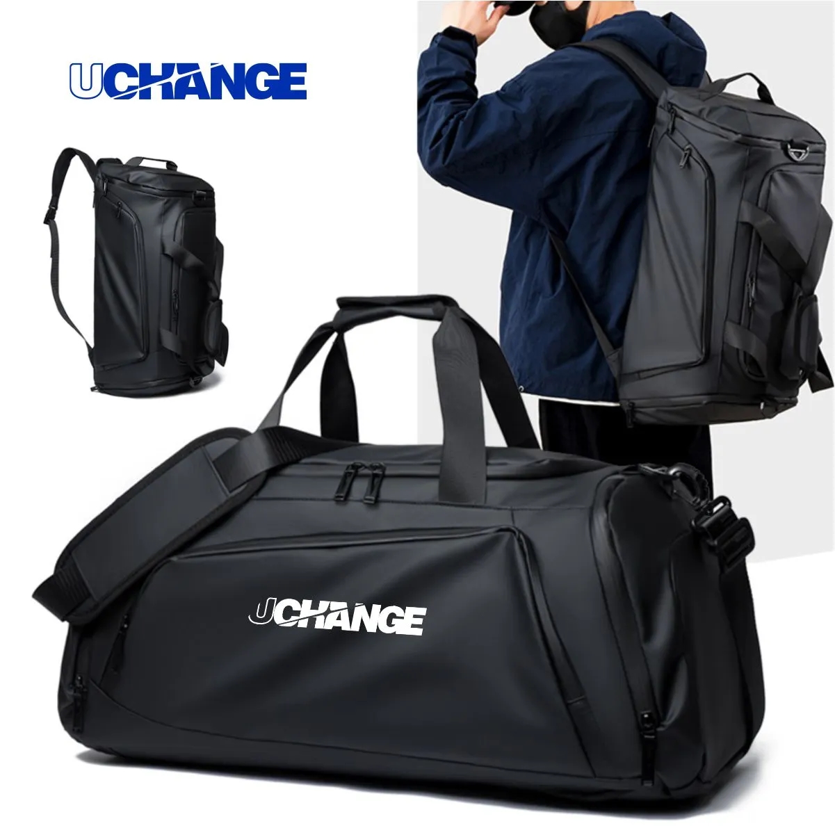 45L Versatile Travel Duffel Bag With Backpack Straps 6