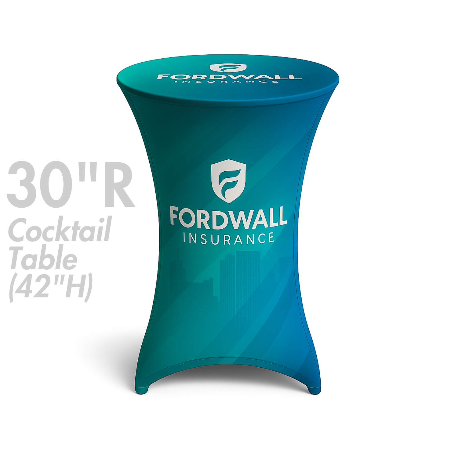 30" Round x 42"H Spandex Stretch Cocktail Table Cover