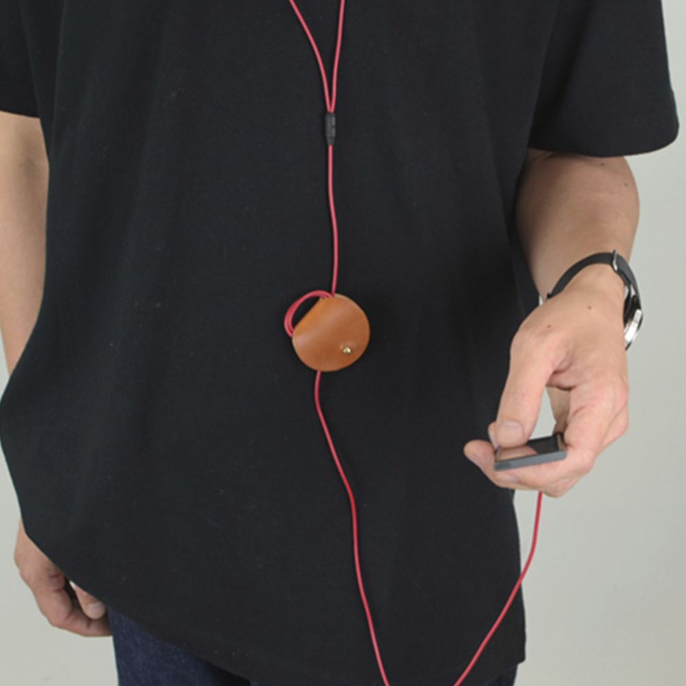 Leather Ear Bud Cable Organizer 5