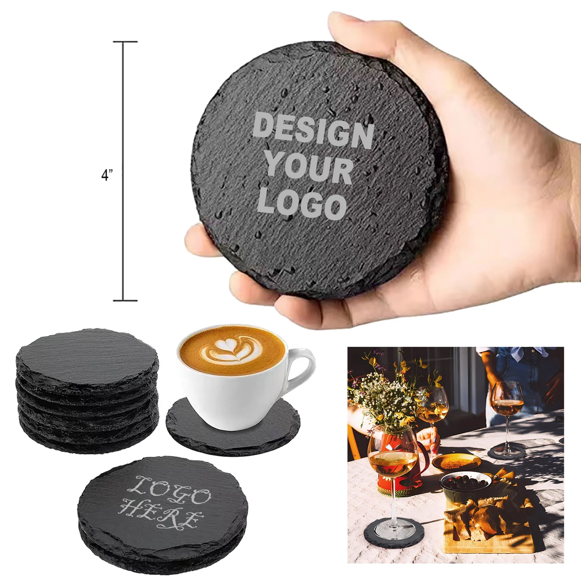 Round Shape Rock Coasters 1
