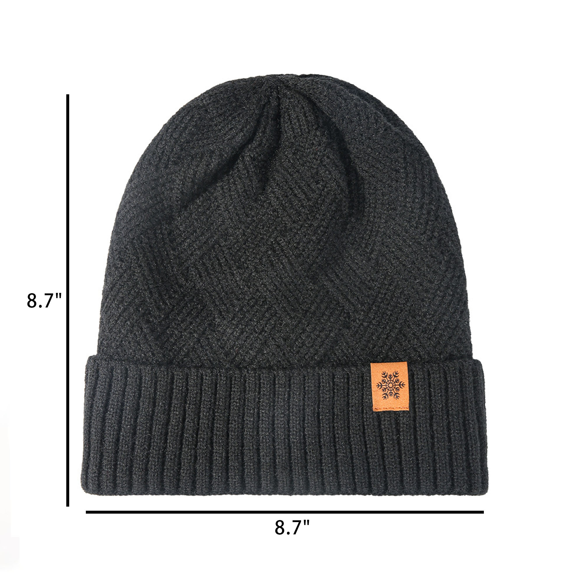 Fleece-Lined Thick Knit Hat 2